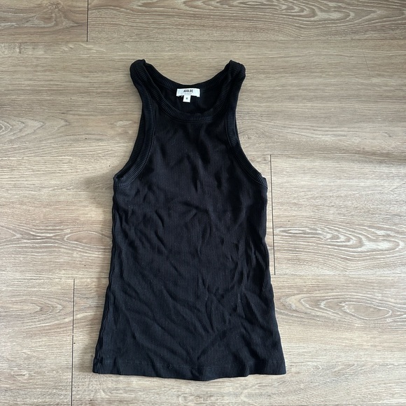 Agolde Tops - Agolde Black Ribbed Tank Top